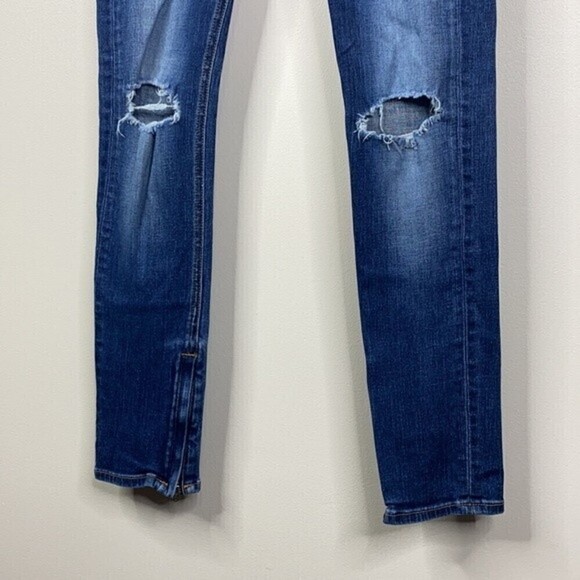 Rag & Bone Skinny Distressed Zipper Capri Jeans 25 - Picture 4 of 8